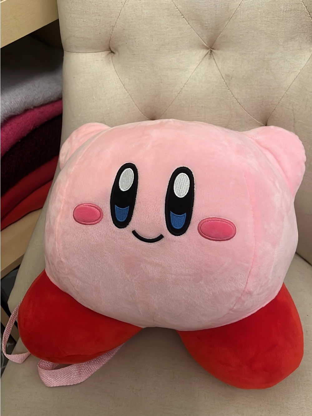 Kirby Plush Character Backpack Pink